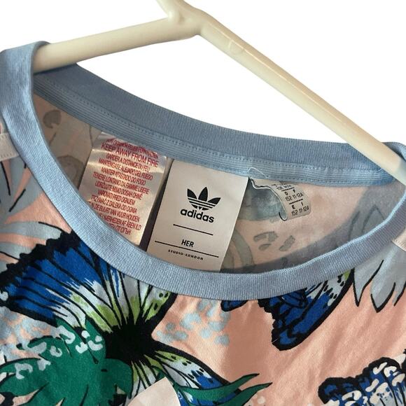 ADIDAS Girl's HER Studio London Flower Print Tee Dress Medium - Picture 4 of 5